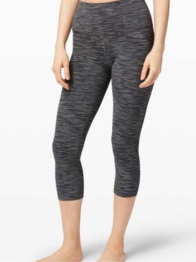 #010 Lululemon Wee Are From Space High Rise Leggings Dark Carbon Size 6